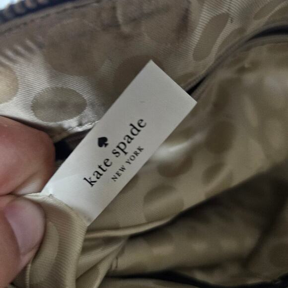 Kate Spade Black Coated Canvas Shoulder Bag Minimalist Neutral Quiet Luxury - Picture 9 of 10